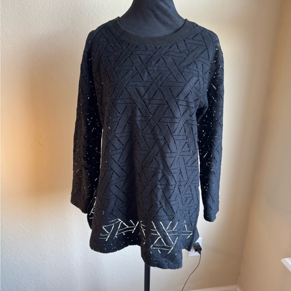 Banana Republic Tops - Banana Republic Black Textured Women's Sweatshirt